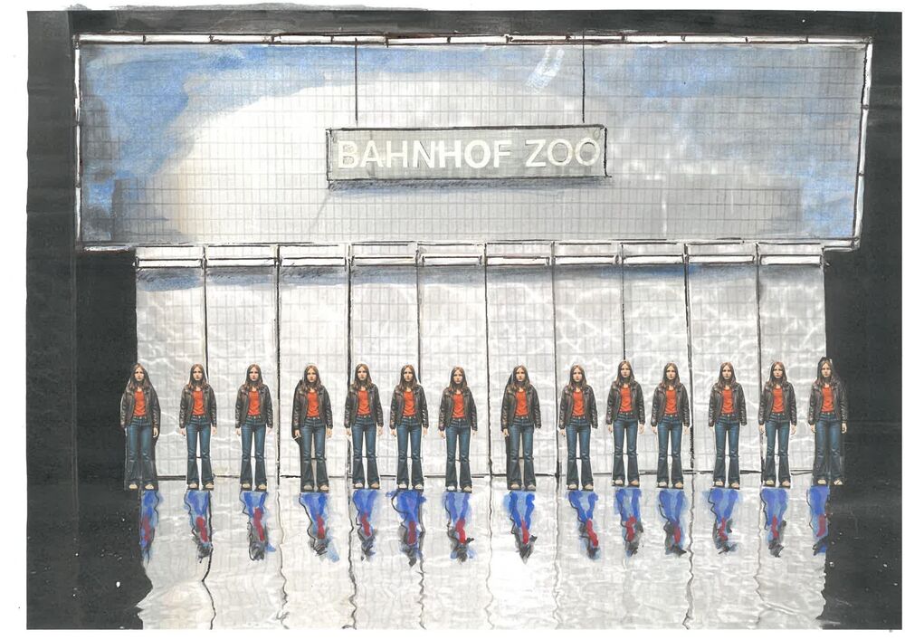 Bühnenbildskizze von  Helge Ullmann 